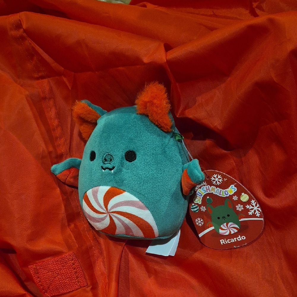 NEW---Squishmallows Teal and Red Plush Toy